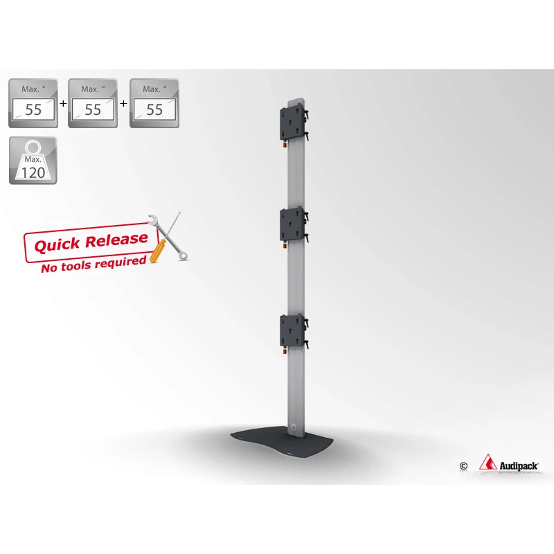 Audipack-Flat-panel-video-wall-floor-stand-Quick-Release-Hauptbild.webp