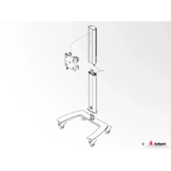 Audipack-Flat-panel-floor-stand-on-wheels-Quick-Release-height-1800-mm-Max.-65″-CAD.webp