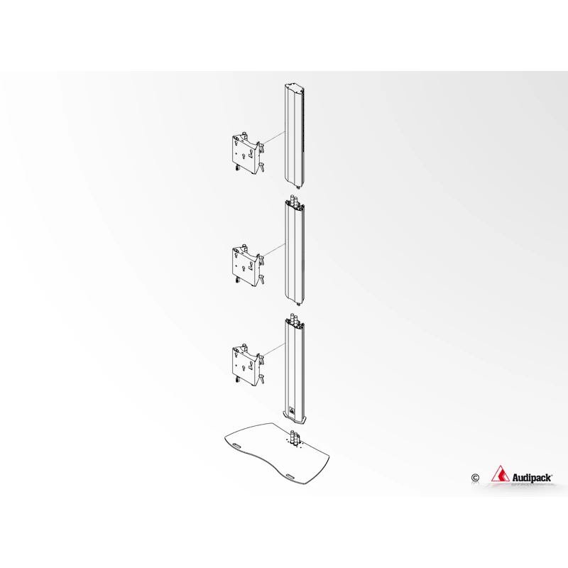 Audipack-Flat-panel-video-wall-floor-stand-Quick-Release-einzelteile.webp