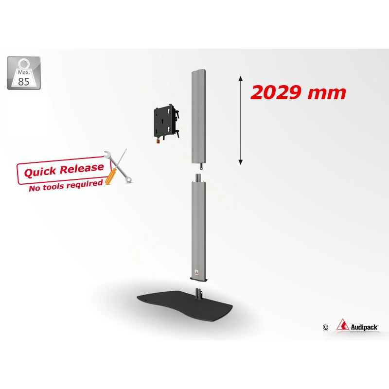 Audipack-Flat-panel-floor-stand-Quick-Release-height-2024-mm-Max.-90″-hauptbild.webp