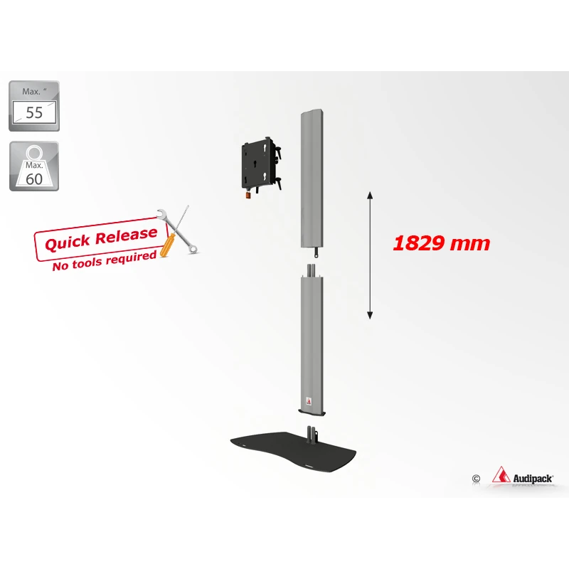 Audipack-Flat-panel-floor-stand-Quick-Release- height-1800-mm,-Max.-55″-Hauptbild.webp