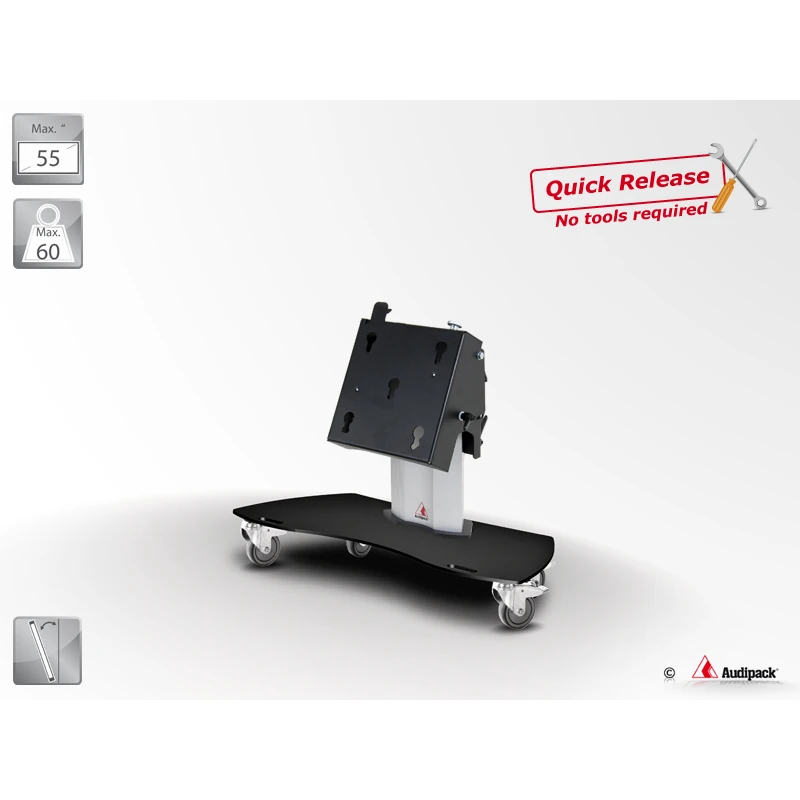 Audipack-Flat-panel-monitor-floor-stand-on-wheels-Quick-Release-Max.-55″-Hauptbild.webp