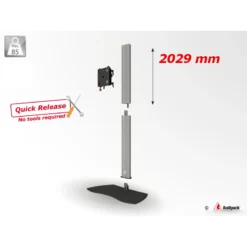 Audipack Flat panel floor stand, Quick Release, height 2024 mm, Max. 90″