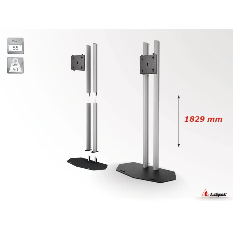 Audipack Flat panel floor stand, Quick Release, height 1800 mm