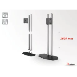 Audipack Flat panel floor stand, Quick release, height 1800 mm, Max. 65″