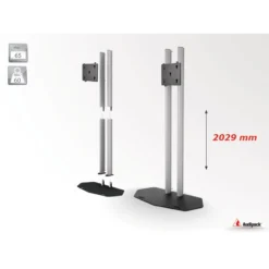 Audipack Flat panel floor stand, Quick release, height 2020 mm, Max. 65″