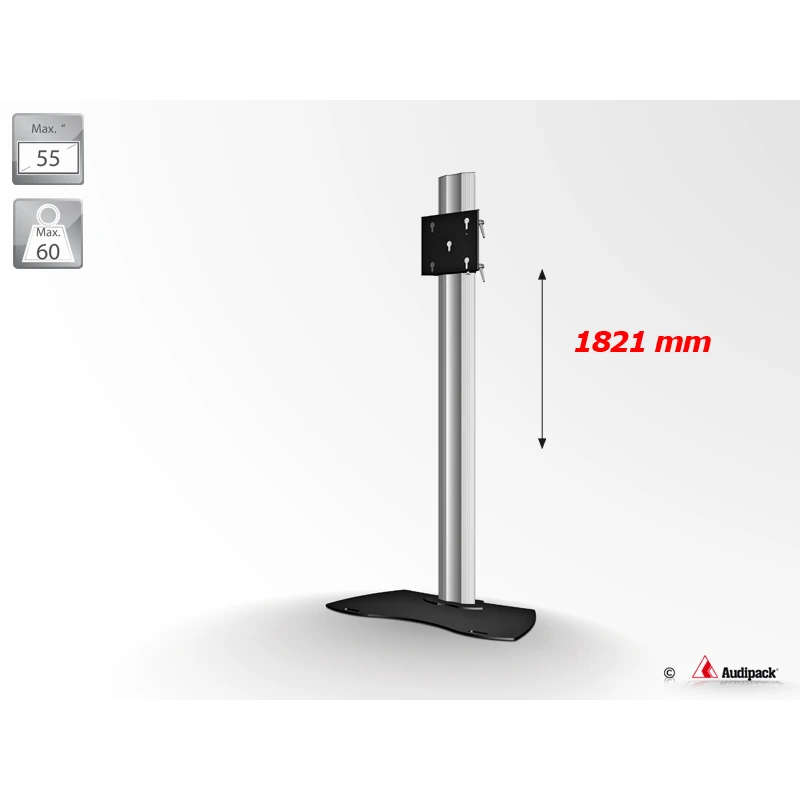 Audipack Flat panel floor stand, height 1800 mm, Max. 55″