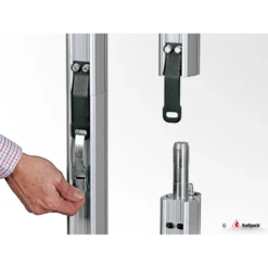 Alternative view of Audipack Flat panel floor stand on wheels, Quick release, height 1800 mm, Max. 65″