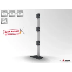 Audipack Flat panel video wall floor stand, Quick Release