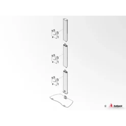 Alternative view of Audipack Flat panel video wall floor stand, Quick Release