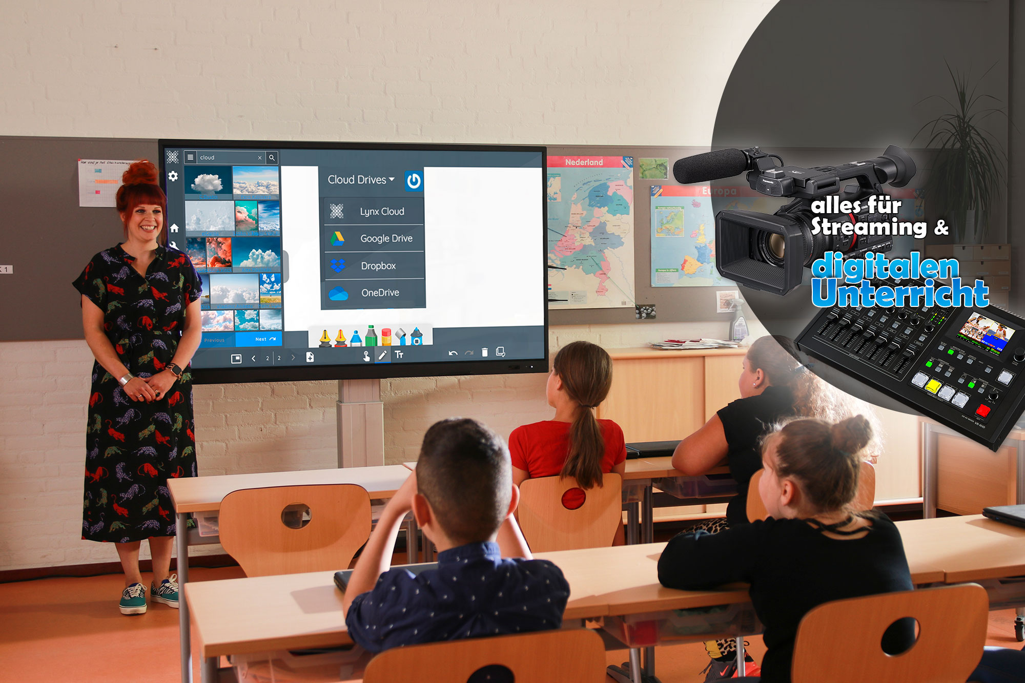 Clevertouch-Digitale-Schultafel-Whiteboard-Klassenzimmer