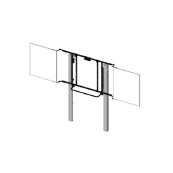 Alternative view of SMF Solutions Pylonensystem, doppelumlenk Boden/Wand für Display